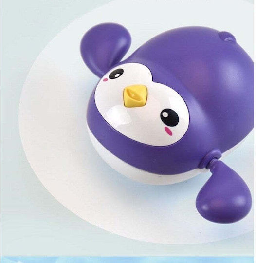 Interactive Bath Toy Children Flippy Purple Penguin