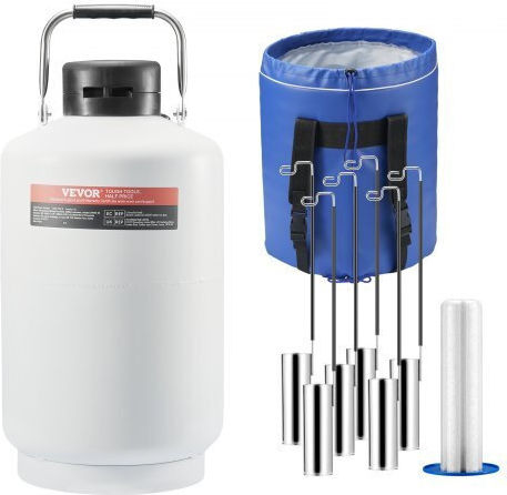Recipient pentru azot lichid Vevor 10L cu 6 canistre Czxydg10l000iex2hv0