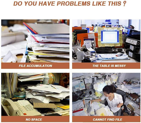 Organizator de birou din lemn roșu