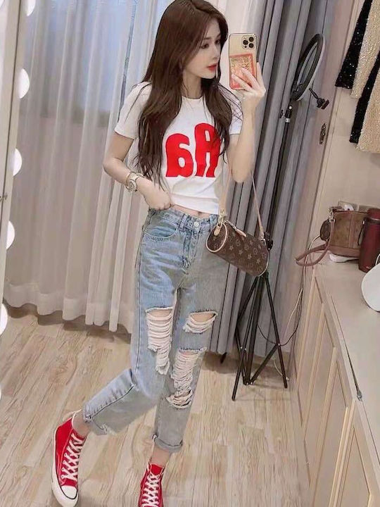 Hoch tailliert Damenjeans