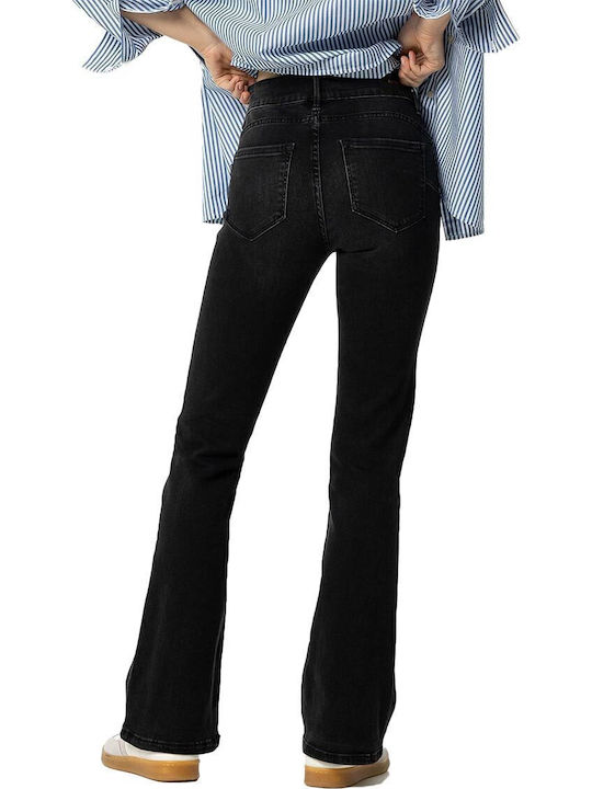 Women's Jean Trousers Flared Push Up in Bootcut Fit Black Wash