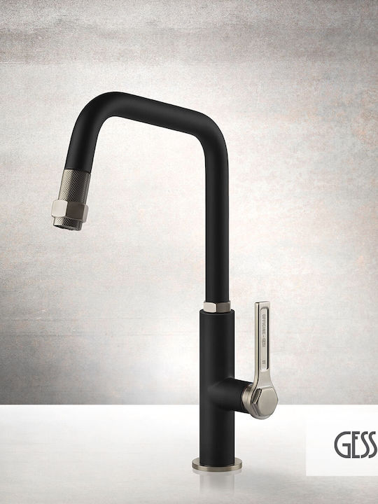 Gessi Küchenarmatur Zähler Edelstahl Black Matt
