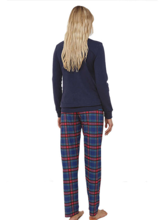 Odyssey Winter Damen Pyjama-Set Blau
