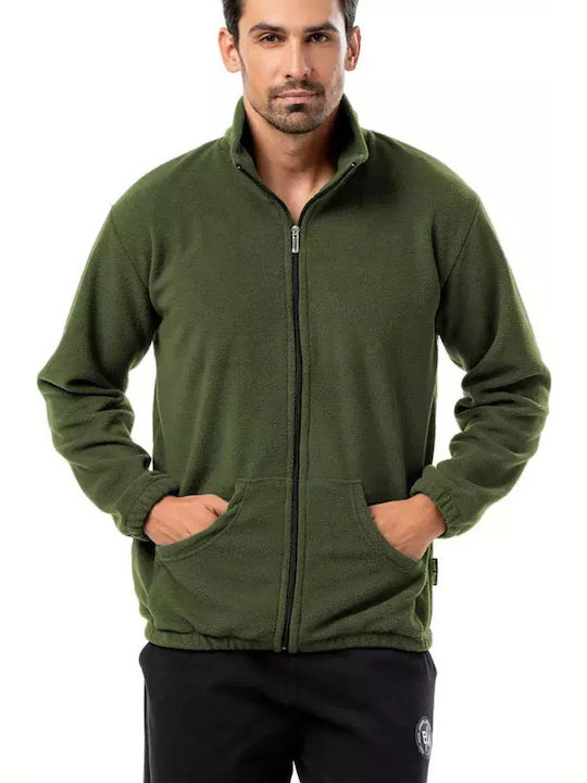 Herren Fleecejacke Khaki