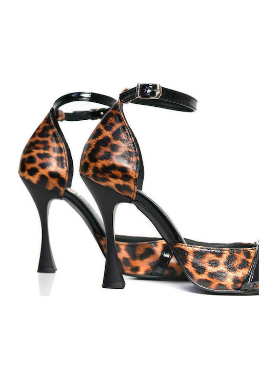 Leopard Pumps with Elegant Straps Made in Greece