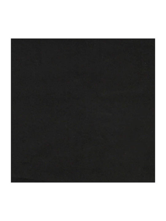 Half Double Bed Base Upholstered with Black Fabric with Storage Space & Slats for Mattress 120x190cm