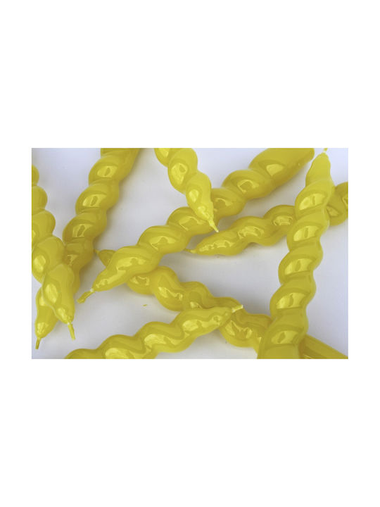 Maegen Decorative Candle Taper Yellow 3pcs