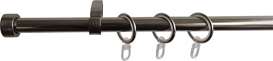 Homefit Ausziehbare Metallische Vorhangstange Einzeln Φ16mm 120-210cm Nickel
