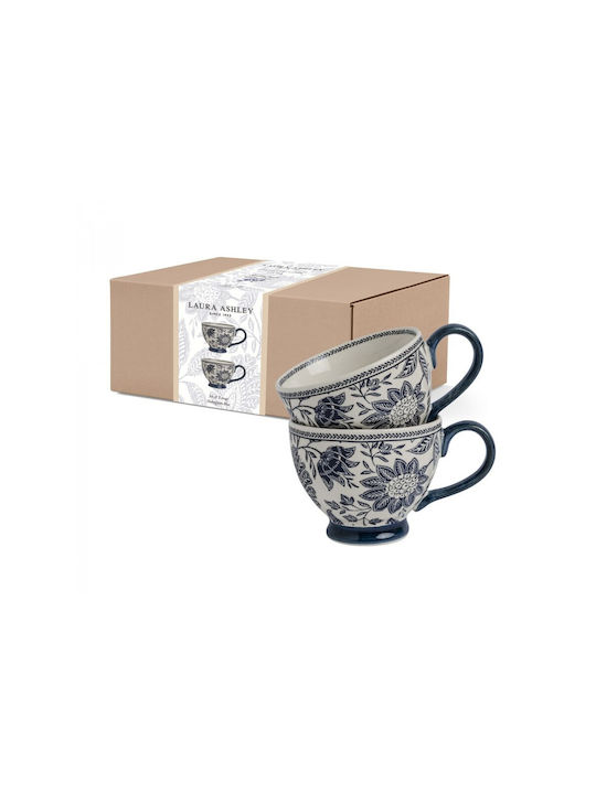 Laura Ashley Κούπα Κεραμική Μπλε 430ml