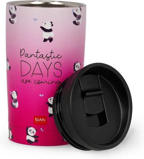 Legami Milano Ποτήρι Θερμός Ανοξείδωτο 275ml Panda με Επιστόμιο
