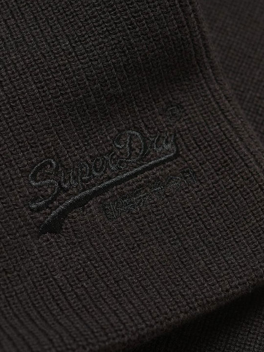 Beanie Unisex Σκούφος Πλεκτός σε Μαύρο χρώμα