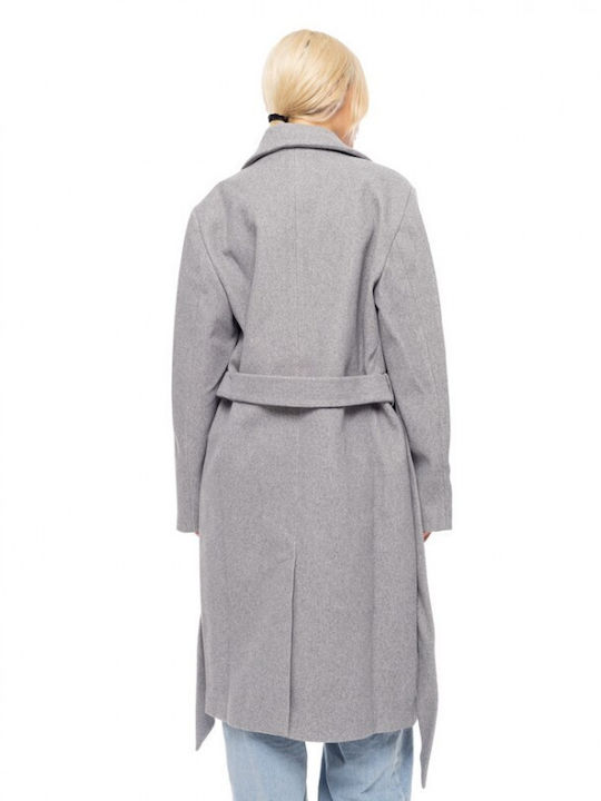 Splendid Women's Wool Long Coat Gray