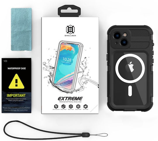 Shellbox Back Cover Πλαστικό / Σιλικόνης 2mm Αδιάβροχο Μαύρο (iPhone 14)