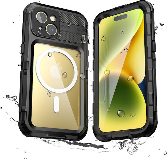 Shellbox Back Cover Πλαστικό / Σιλικόνης 2mm Αδιάβροχο Μαύρο (iPhone 15)