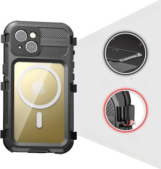 Shellbox Back Cover Πλαστικό / Σιλικόνης 2mm Αδιάβροχο Μαύρο (iPhone 15)