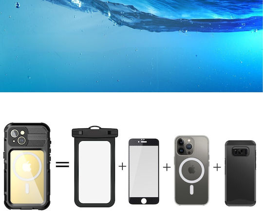 Shellbox Back Cover Πλαστικό / Σιλικόνης 2mm Αδιάβροχο Μαύρο (iPhone 15)