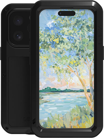 Love Mei Back Cover Μεταλλικό Μαύρο (iPhone 16 Pro)