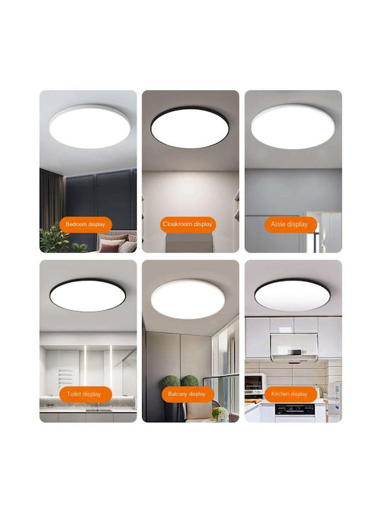 Home Lighting Πλαφονιέρα Οροφής 27εκ. Λευκή με Ενσωματωμένο LED