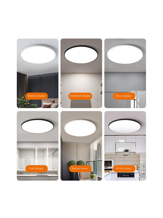 Home Lighting Πλαφονιέρα Οροφής 27εκ. Λευκή με Ενσωματωμένο LED