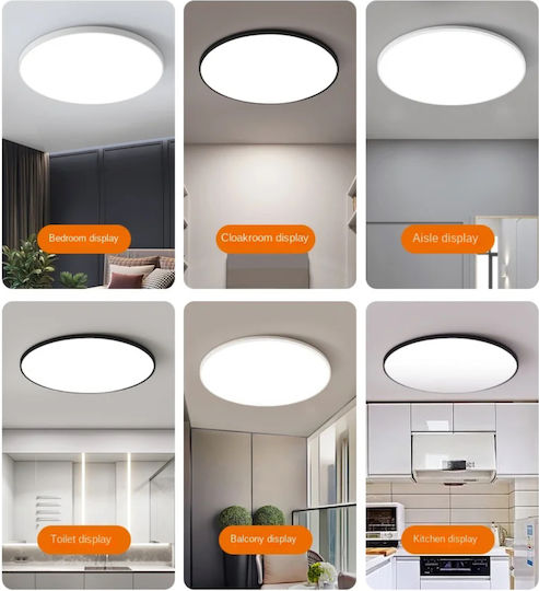 Home Lighting Πλαφονιέρα Οροφής 27εκ. Λευκή με Ενσωματωμένο LED