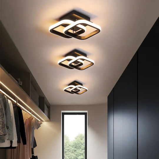 Home Lighting Πλαφονιέρα Οροφής 30εκ. Μαύρη με Ενσωματωμένο LED