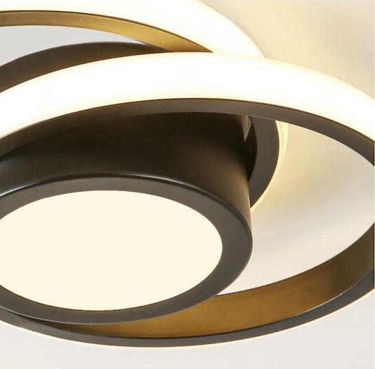 Home Lighting Πλαφονιέρα Οροφής Μαύρη με Ενσωματωμένο LED
