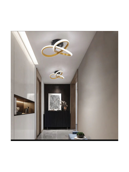 Home Lighting Πλαφονιέρα Οροφής 26εκ. Χρυσή με Ενσωματωμένο LED