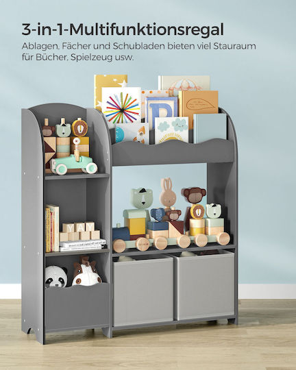 Songmics Songmics Spielzeug-Organisator aus Kunststoff Grau 30x93x100cm