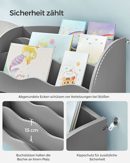 Songmics Songmics Spielzeug-Organisator aus Kunststoff Grau 30x93x100cm