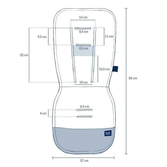 La Millou Κάλυμμα Καροτσιού Διπλής Όψης 36.5x85εκ. Μπεζ