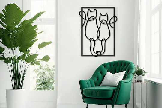 Tablou Panou Deschis Dormitor Decor Perete Negru Living Pisici