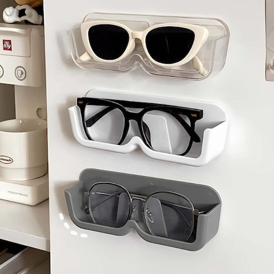 Adhesive Glasses Organizer Base 17x5.5x3.5cm Gray