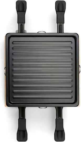 Livoo Επιτραπέζια Ηλεκτρική Ψησταριά Raclette Αυλακωτής Πλάκας 800W με Ρυθμιζόμενο Θερμοστάτη 23x22.5εκ.