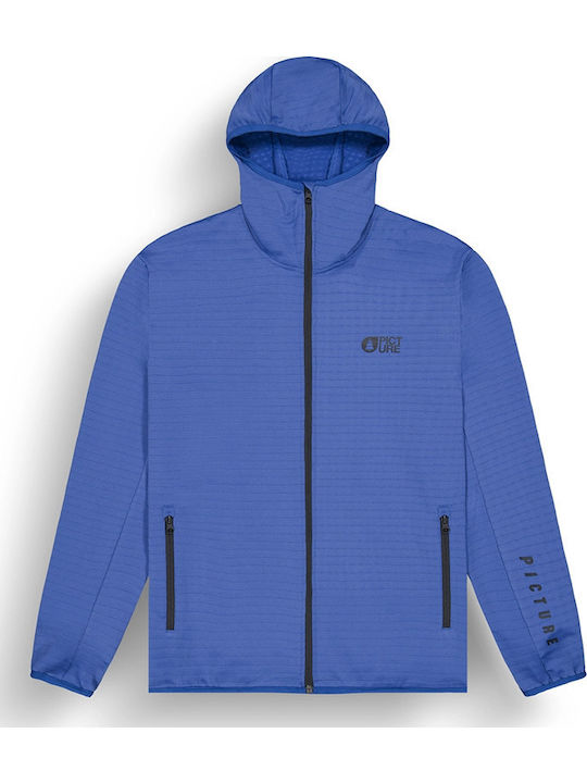 Men's Fleece Cardigan with Hood Ultramarine