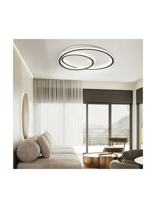Viokef Arla Ceiling Mount Light Black with Integrated LED