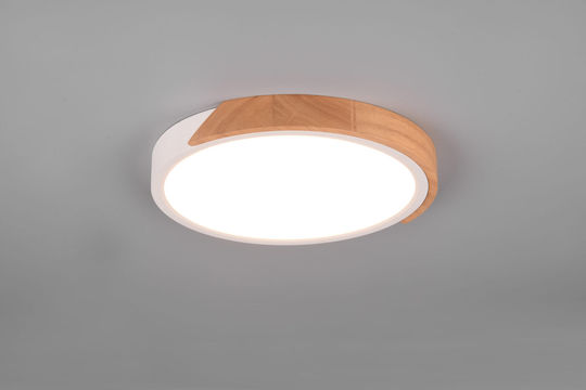 Trio Lighting Jano Πλαφονιέρα Οροφής 31.5εκ. Λευκή με Ενσωματωμένο LED