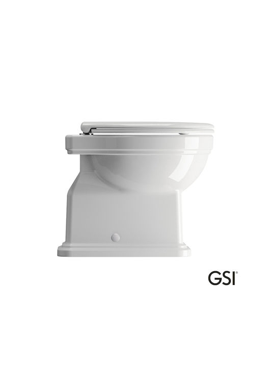 GSI Classic Тоалетна, стояща на пода с тоалетна чиния с Капак Софт Клоуз Бяла