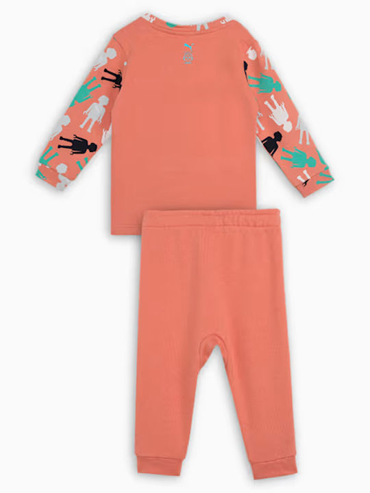 Puma Copilăresc Set de pantaloni de trening Rose