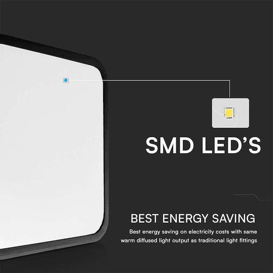 V-TAC Deckenleuchte Montieren Badezimmer 25cm Weiß mit Integrierter LED