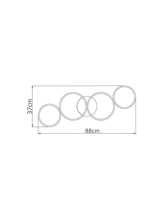Braytron Πλαφονιέρα LED με Τηλεχειριστήριο Braytron Πλαφονιέρα LED με Τηλεχειριστήριο