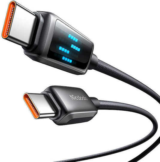 Mcdodo CA-4250 LED USB 2.0 Cable USB-C male - USB-C 100W PD Μαύρο 1.2m CA-4250