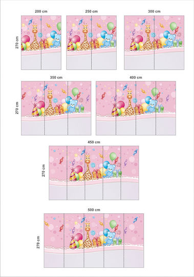 Pink Birthday Sticker Wallpaper 250cm