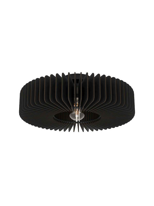 Eglo Ceiling Mount Light 50cm Black with Socket E27