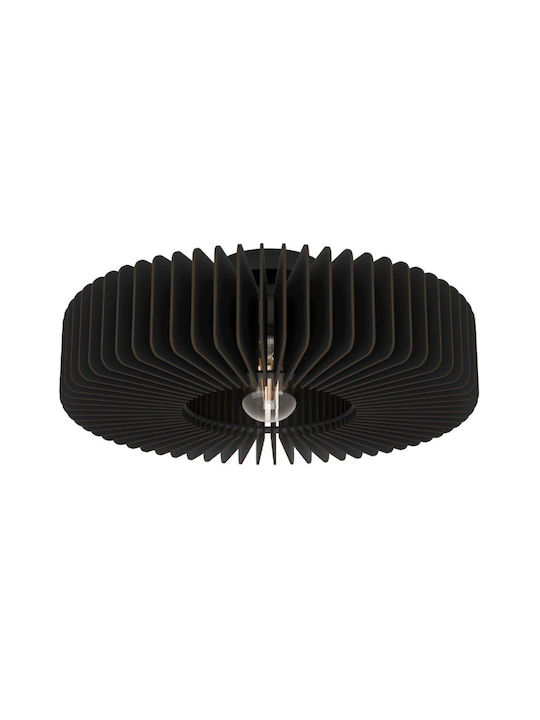 Eglo Ceiling Mount Light 50cm Black with Socket E27