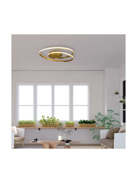 Inlight Πλαφονιέρα Οροφής Γκρι με Ενσωματωμένο LED