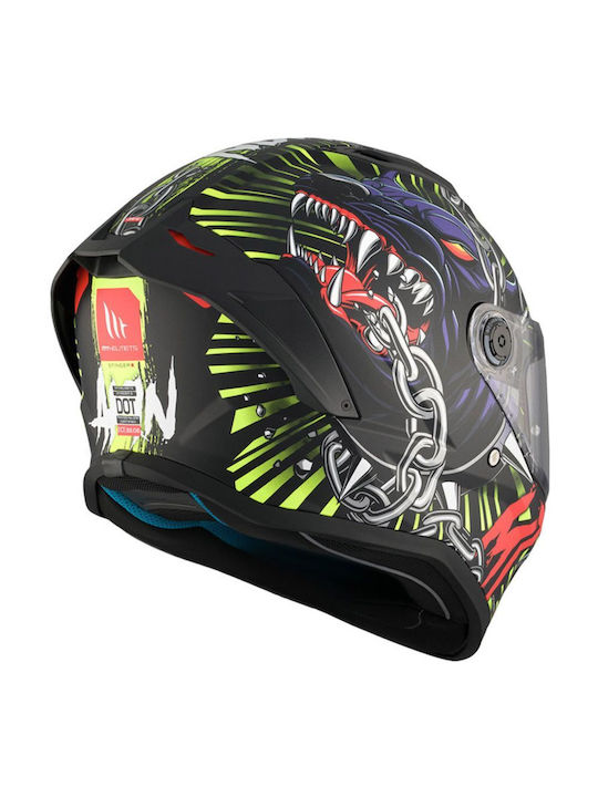 MT Stinger 2 Akin A3 Matt Motorradhelm Volles Gesicht ECE 22.06 1450gr