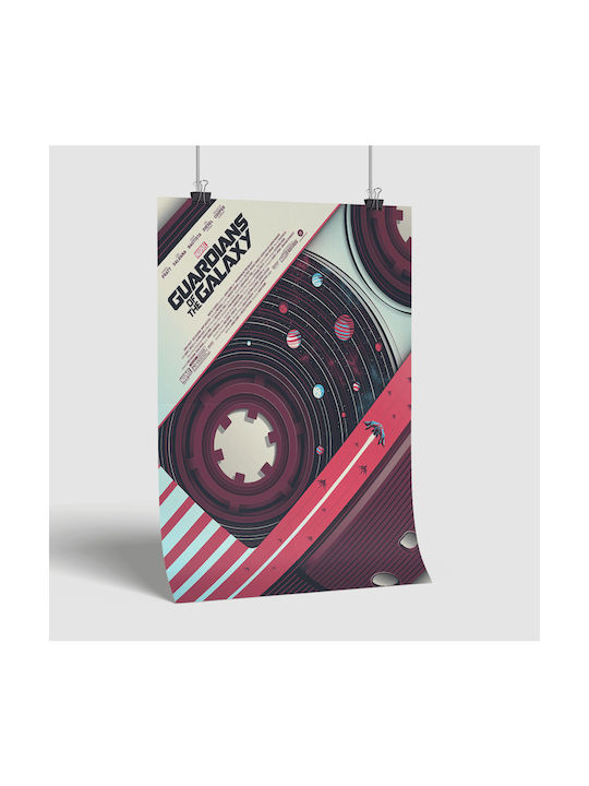 Poster Guardians Galaxy Mv008 21cm X 30cm Λευκό Ξύλινο Κάδρο