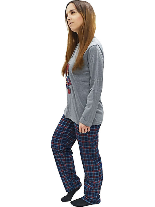 Cool Winter Women's Pyjama Set Gray