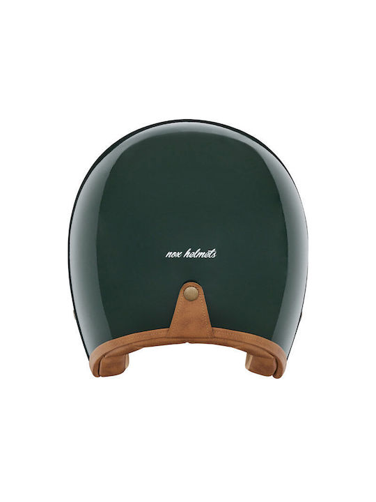 Nox N243 English Green Motorcycle Helmet Jet ECE 22.06 1050gr