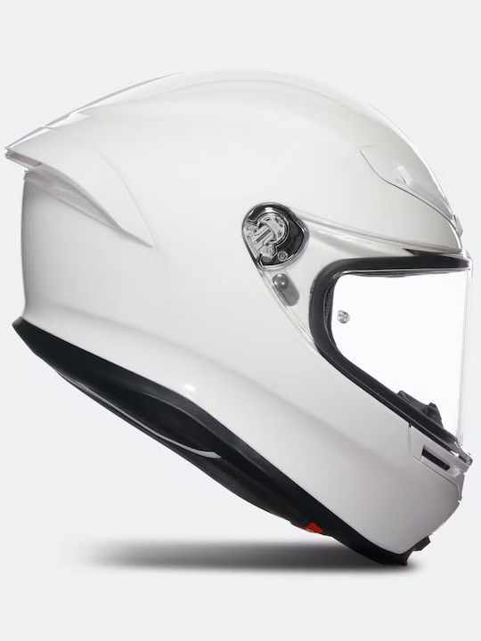 AGV K6 S Solid White Κράνος Μηχανής Full Face ECE 22.06 1255gr με Pinlock